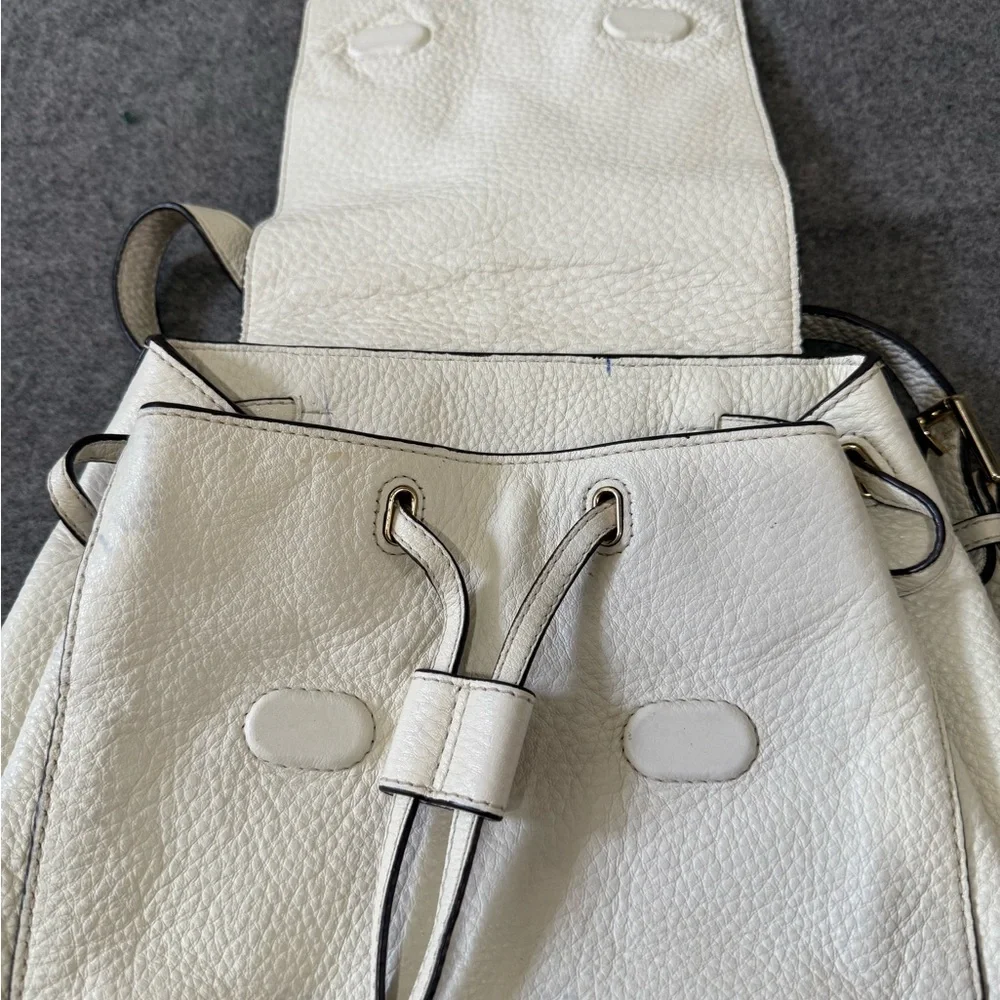 Tory Burch Cream Leather Backpack - Picture 3 of 13